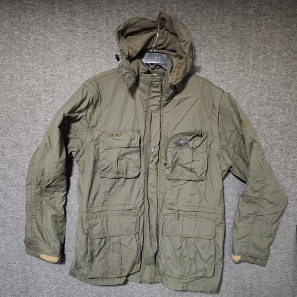 AFSJEEP Other - AFS Jeep Hooded & Lined Men Military Jacket Windproof  Size XXL removable Hoodie